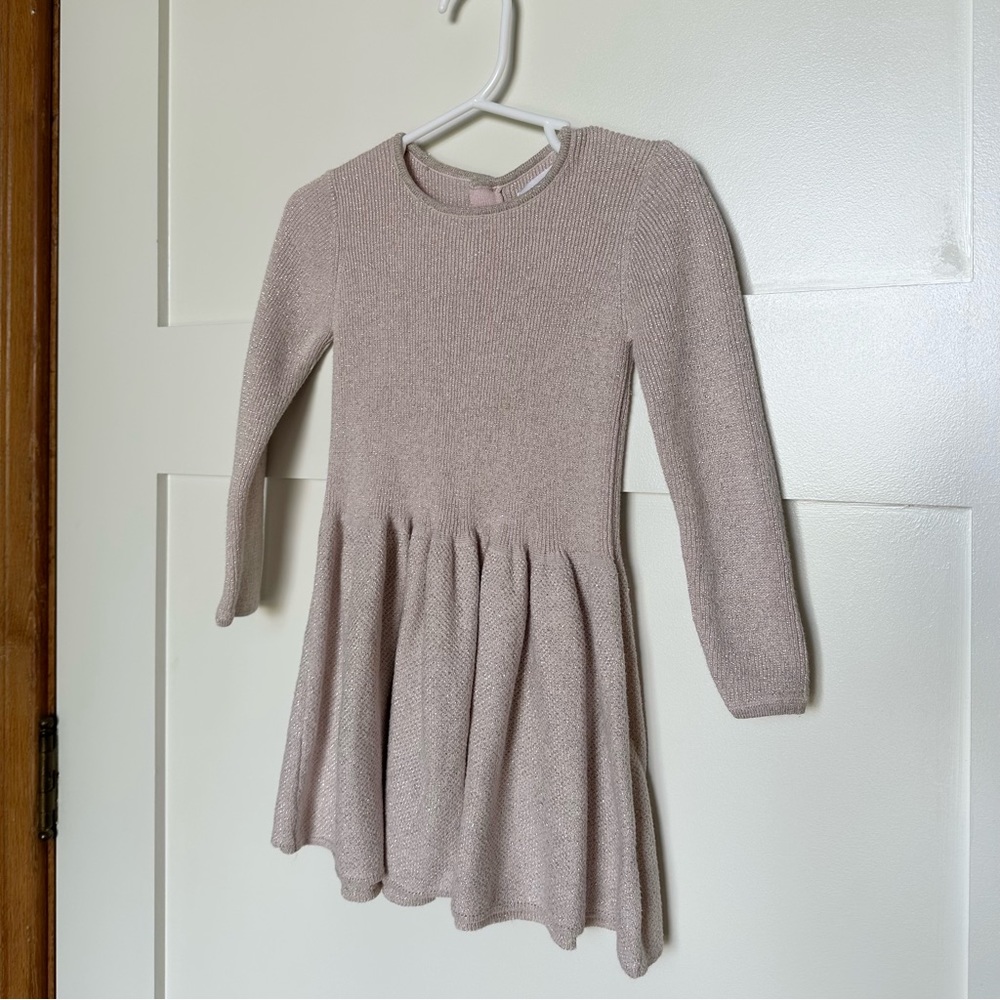 Joe Fresh Sparkly Blush Long Sleeve Dress 18-24 months